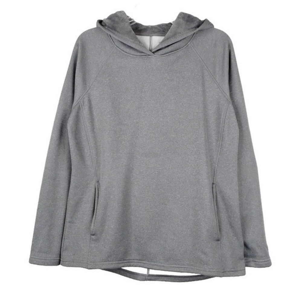 Athletic Works Womens‎ Pullover Hoodie Sweatshirt  Medium Gray Fleece Lined Hood